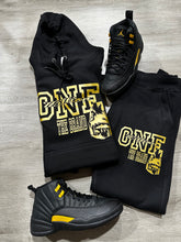 Load image into Gallery viewer, One million wild life black gold jogger suit gold plated, wolf