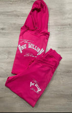 Load image into Gallery viewer, Red the one million brand hoodie jogger suit the one million brand
