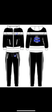 Load image into Gallery viewer, One million hoodie jogger suit black white blue
